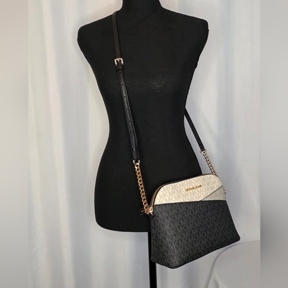 Michael Kors Black and Cream Crossbody Bag - Picture 3 of 8